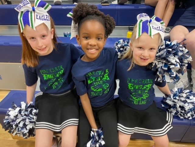 Cheerleaders lead the Future Eagles program